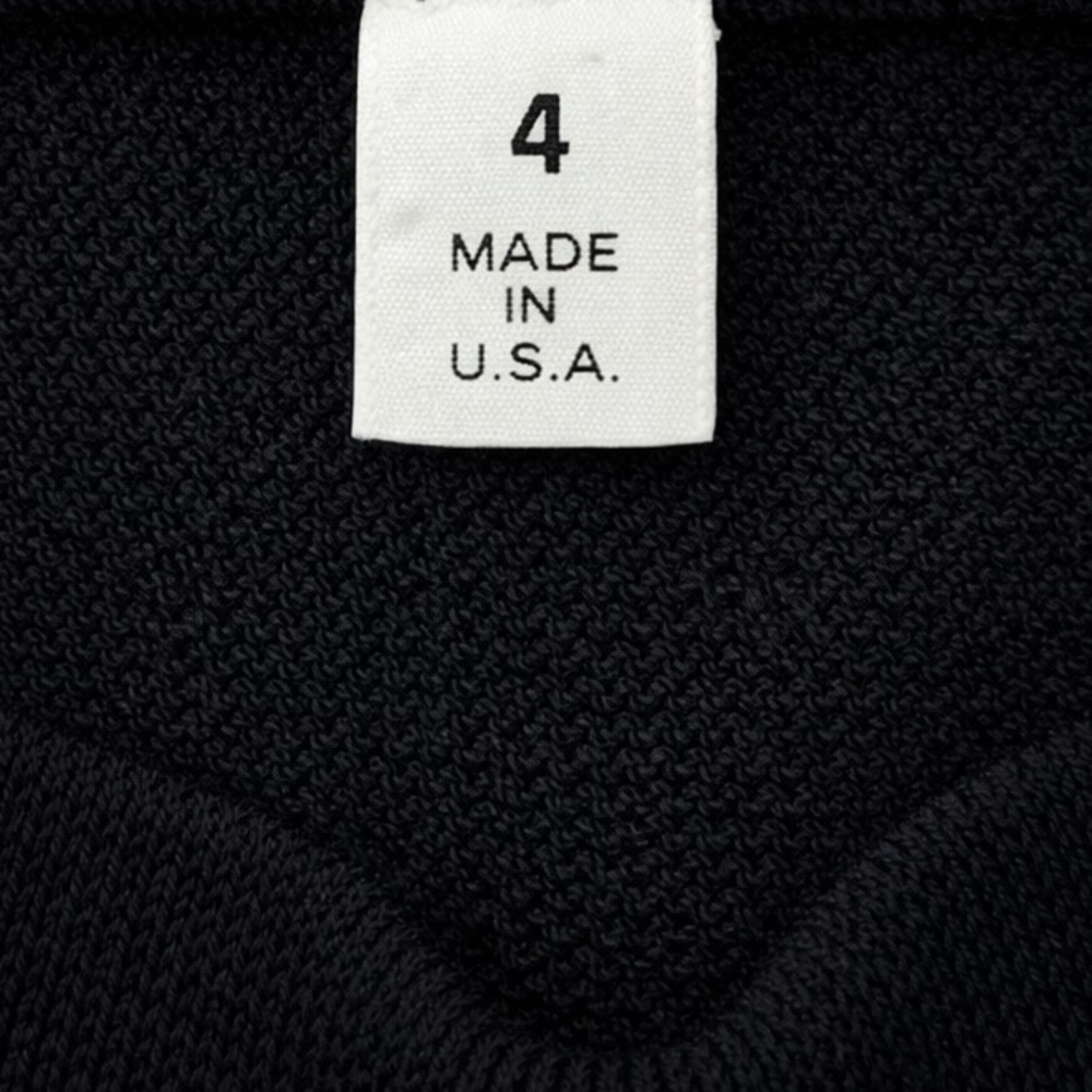 St John Sport Knit Pencil Skirt Black Santana Knit Size 4 USA Vintage Front Slit - Picture 5 of 8